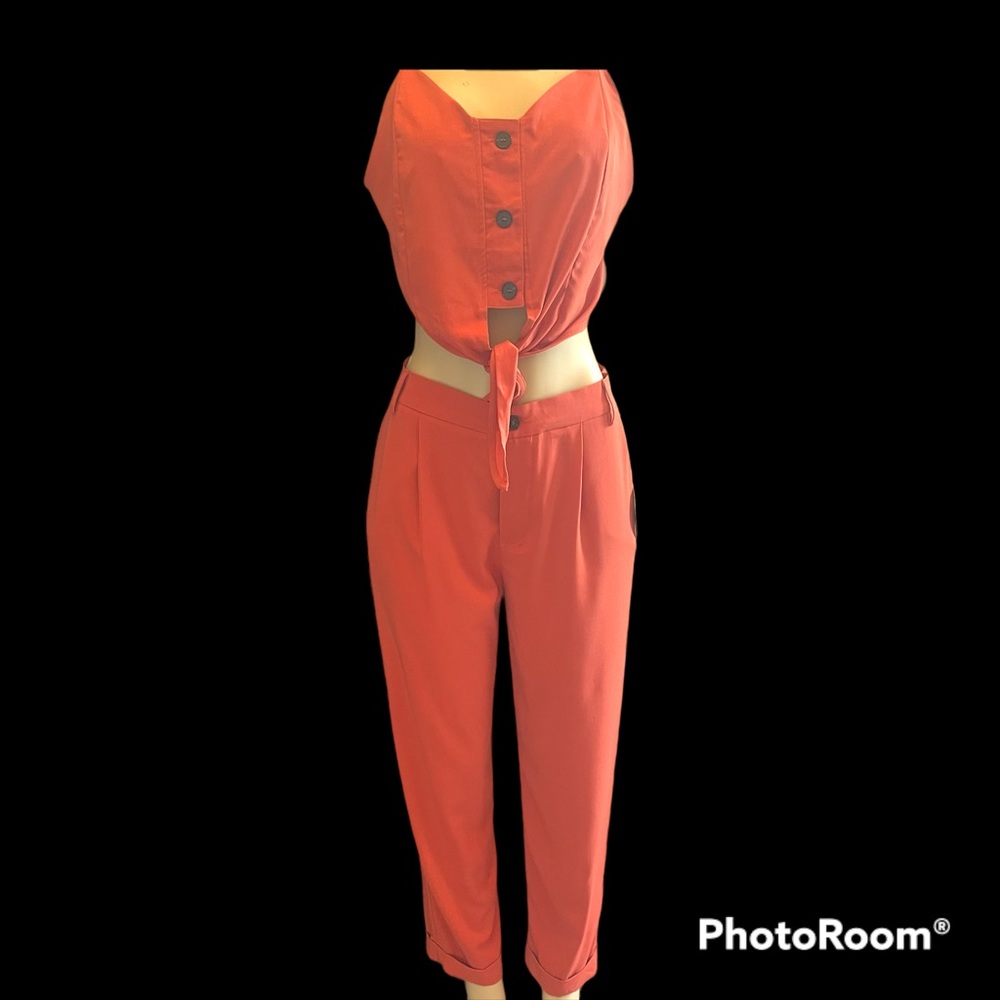 2 piece Crop and Trouser Pants